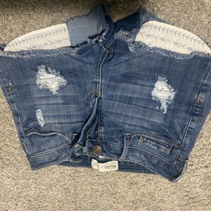 Blue Distressed Women's Jeans